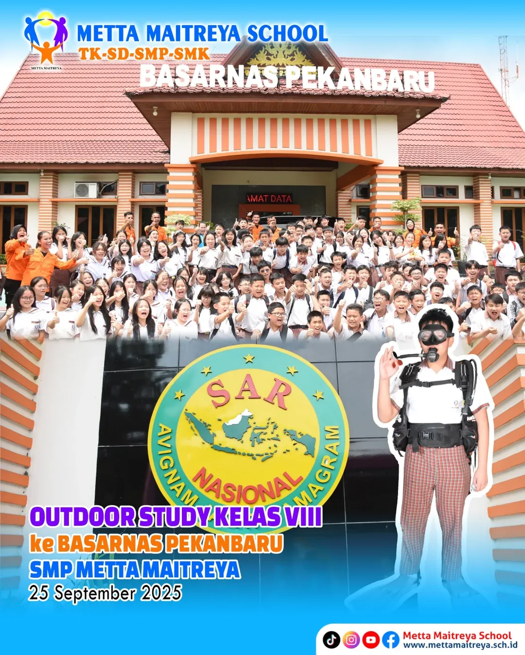 Outdoor Study Kelas VIII ke Basarnas Pekanbaru